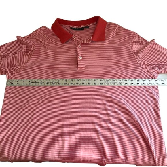 Bobby Jones Orange & White Striped Polo Shirt XXL 100% Cotton - Picture 6 of 8